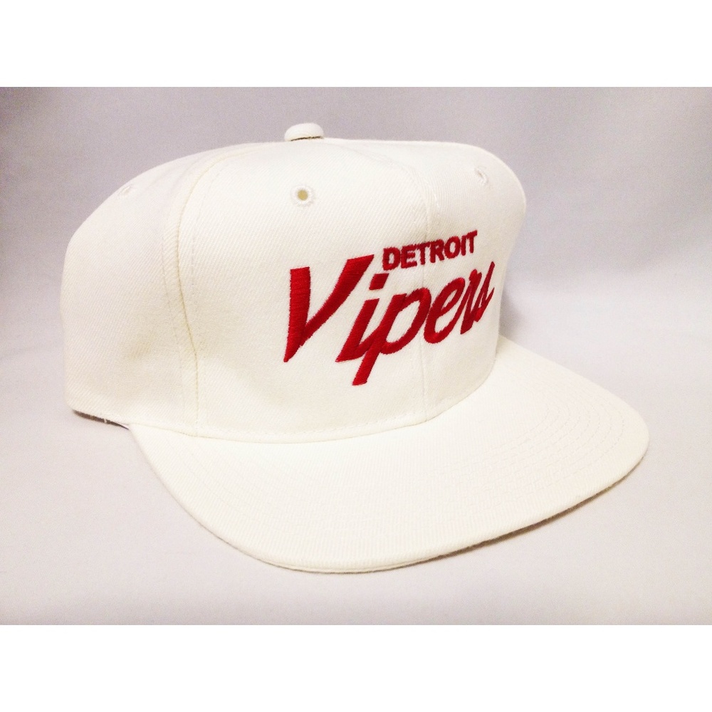 Detroit Vipers Script Snapback White Red
